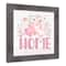 Home Where Heart Is Floral Western Gray Framed Print